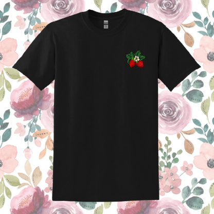 Embroidered Strawberry T-Shirt